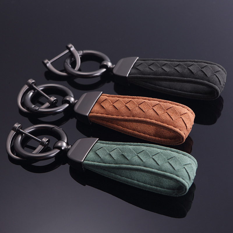 Luxury Xmas Bags - Portachiavi di Lusso in Pelle Scamosciata