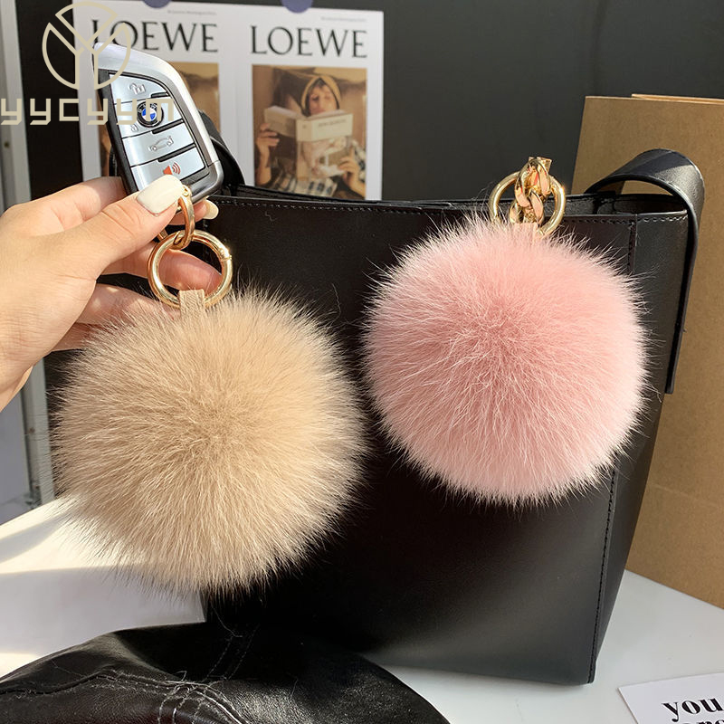 Luxury Bags Yellow - 2024 Soffice Reale Palla di Pelliccia