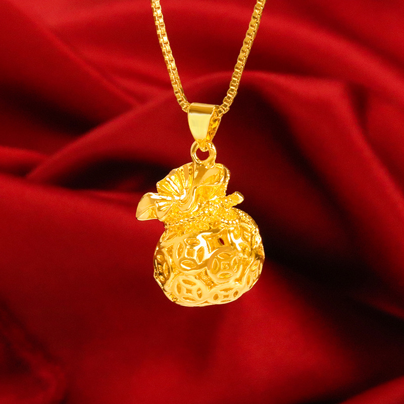 Luxury Bags Yellow - Collana con ciondolo Lucky Bag in