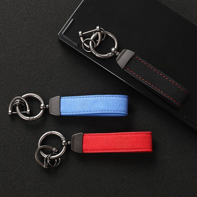 Luxury Xmas Bags - Portachiavi per auto in pelle scamosciata