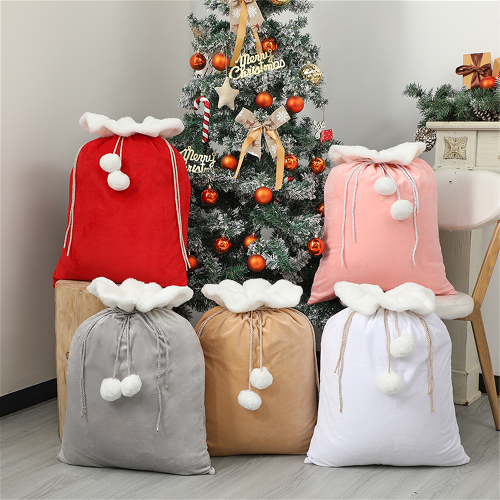 Luxury Xmas Bags - Peluche natale babbo natale cordoncino con