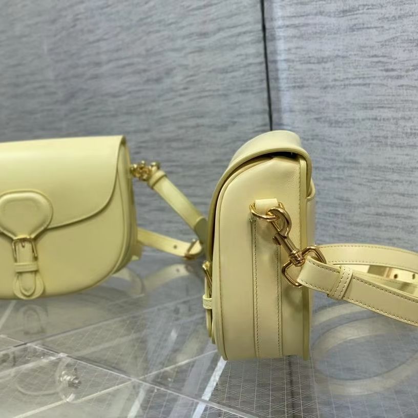 Luxury Bags Yellow - Borsa a Tracolla in Pelle Liscia
