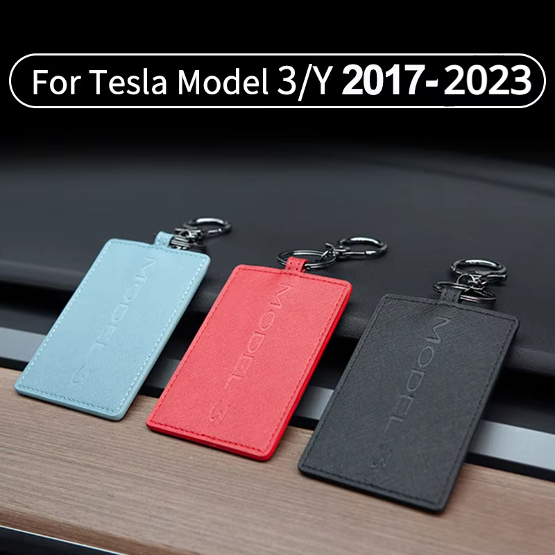 Key Holder Leather Pouch - Portachiavi per carte per Tesla Model