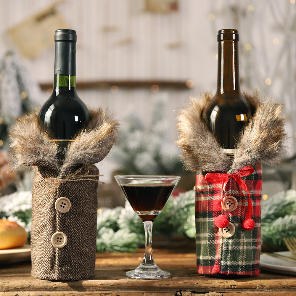 Luxury Xmas Bags - Copri bottiglia di vino di Natale