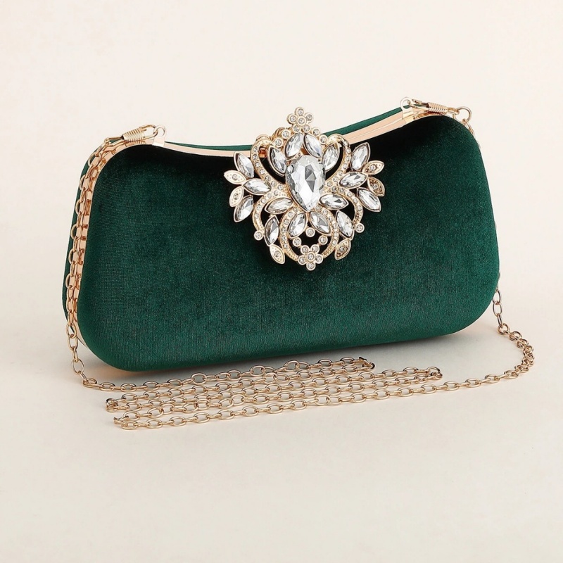 Borsa Clutch in Velluto Verde  - Luxury Bags Reseller recensione e prezzo