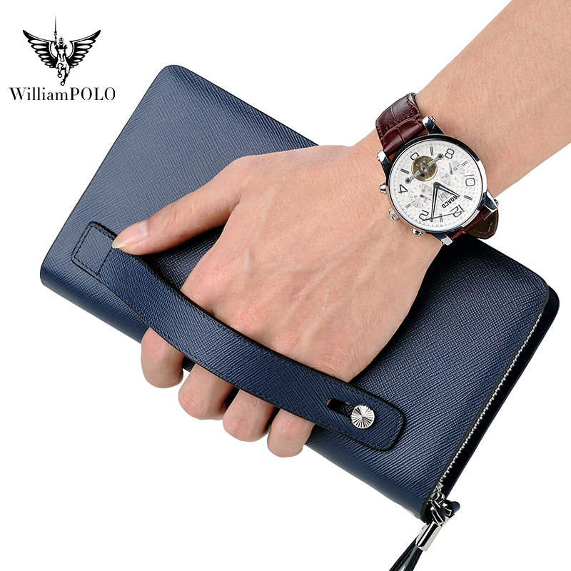 WILLIAMPOLO Borsa Clutch in Pe - Key Holder Leather Pouch recensione e prezzo